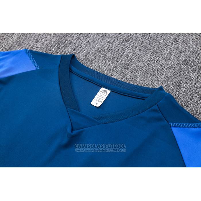 Fato de Treino Manchester United Manga Curta 2023-2024 Azul - Calcas Curta